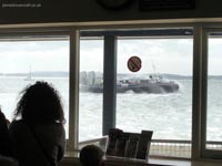Hoverwork British Hovercraft Technology BHT-130 - Departing as seen through the windows of Southsea Hoverport (submitted by James Rowson).
